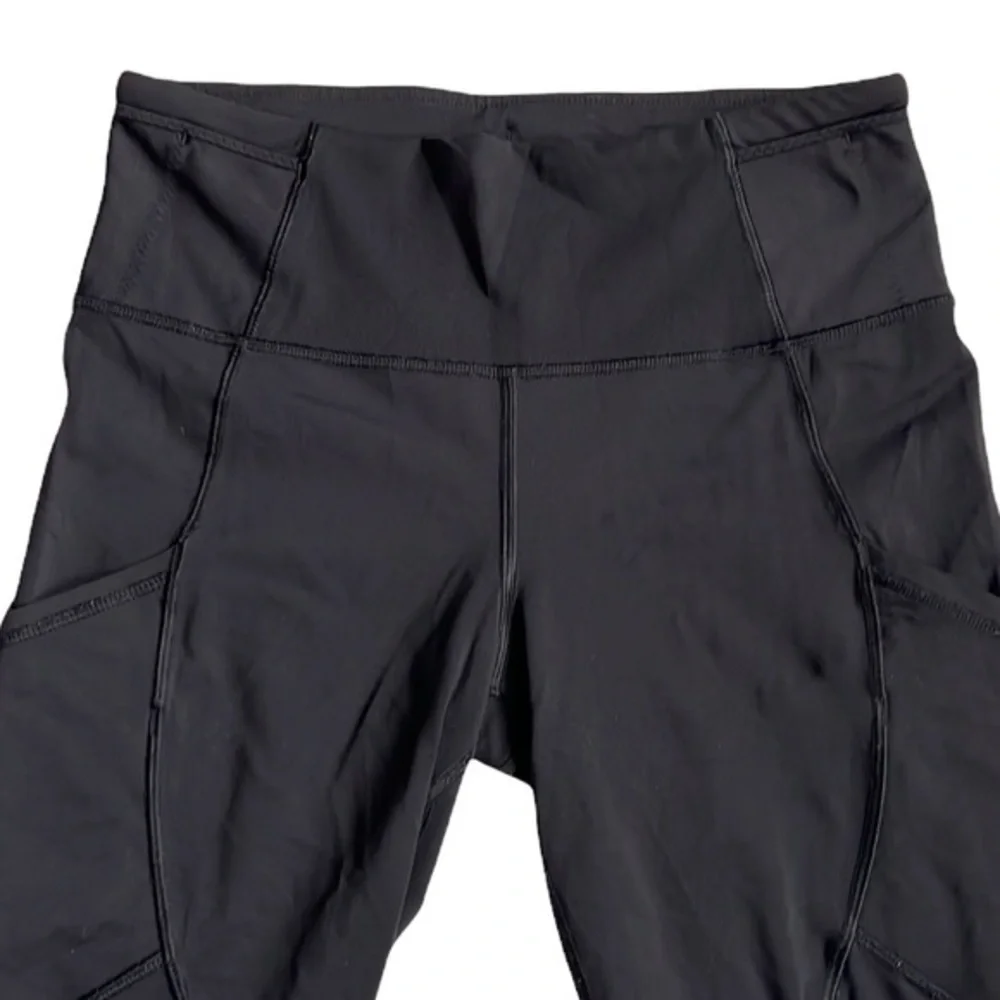 Lululemon Outrun 17" Crop Leggings Black Size 6 - Picture 3 of 13